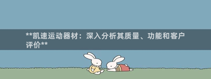 意昂3娱乐代理怎么样：**凯速运动器材：深入分析其质