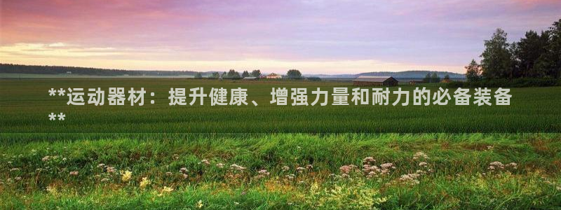 意昂3娱乐：**运动器材：提升健康、增强力量和耐力的