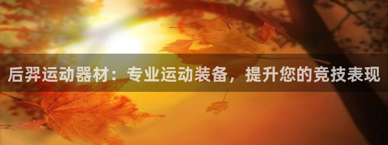 意昂平台体育：后羿运动器材：专业运动装备，提升您的竞