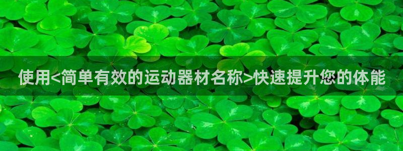意昂体育3招商：使用<简单有效的运动器材名称>快速提