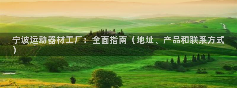 意昂3娱乐首页官网下载：宁波运动器材工厂：全面指南（