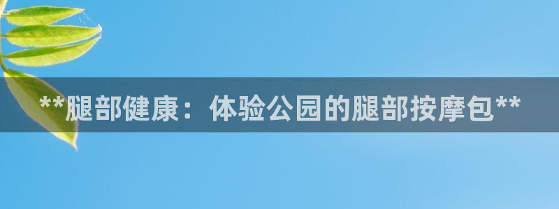 意昂3集团logo：**腿部健康：体验公园的腿部按摩
