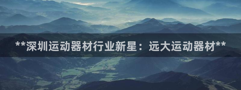 意昂集团官网：**深圳运动器材行业新星：远大运动器材